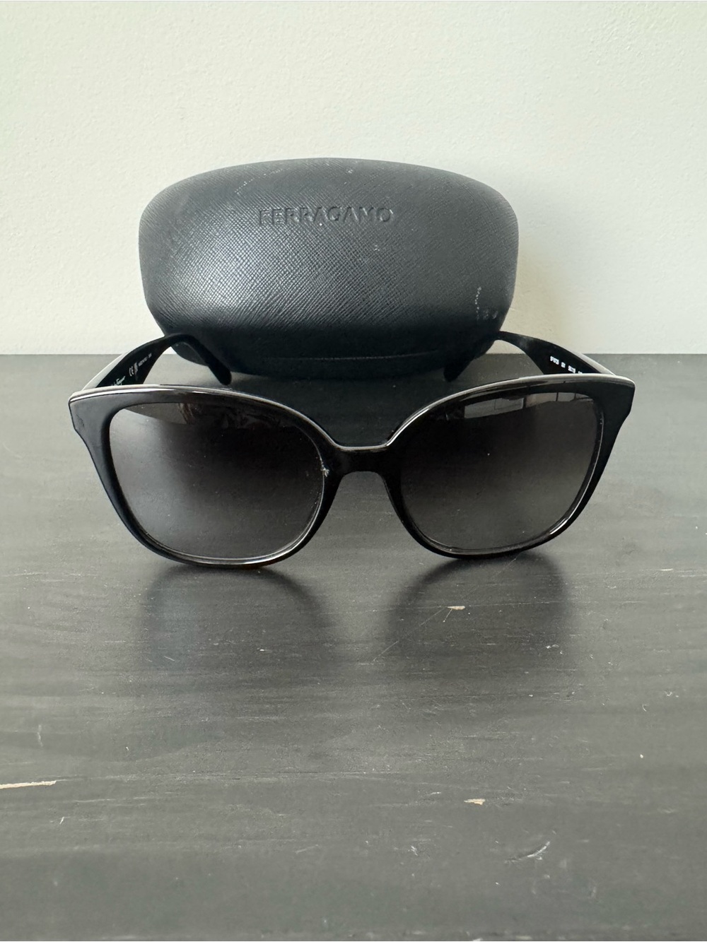 Salvatore Ferragamo Black Gradient Women's Sunglasses